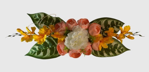 Wiązanka nagrobna z obciążeniem – elegancka dekoracja w ciepłych barwach