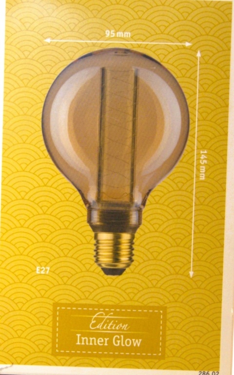 Żarówka dekoracyjna Paulmann Inner Glow G95, E27, 4W, 1800K – Złota Żarówka dekoracyjna Paulmann Inner Glow G95, E27, 4W, 1800K – Złota
