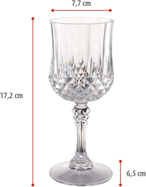 Zestaw 6 Kieliszków do Wina Alpina z Tworzywa sztucznego, 6 x 200ml Zestaw 6 Kieliszków do Wina Alpina z Tworzywa sztucznego, 6 x 200ml